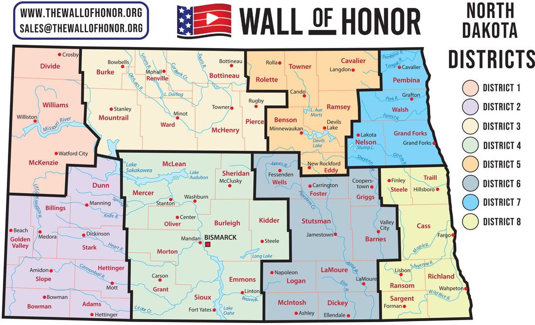 The Wall of Honor District Map